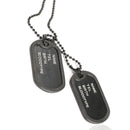 Dual Plates Pendant Necklace Man Sweater Chain Military Army Style Cool