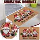 Christmas Gnome Dwarf Doormat Merry Christmas Welcome Carpet Door Rug (2) Newly