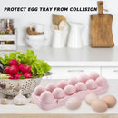 Egg Tray Holder Home Storage Box Kitchen Fridge Container Organizer (Pink) Newly