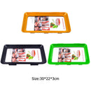 Food Preservation Tray Plastic Food Fresh Storage Plates Container (Green)