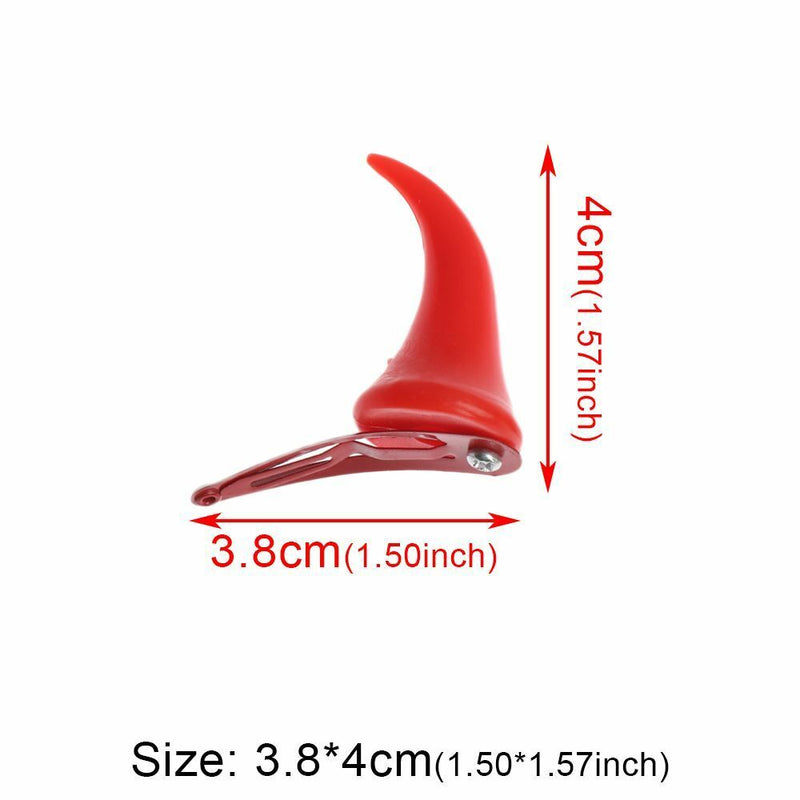 Devil Hair Barrettes Red Horns Ears Hairpin Ghost Hat Halloween Hair Clips