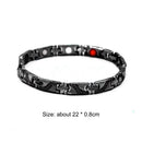 Unisex Magnetic Bracelet Dragon Pattern Detachable Energy Bracelet (Black)