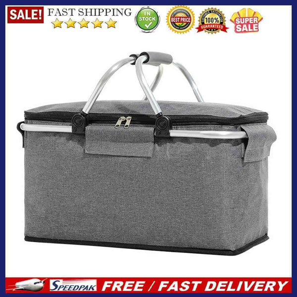 Outdoor Picnic Pouch Basket Large Capacity Folding Travel Camping Storage Box