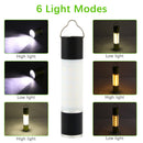 USB Rechargeable LED Telescopic Flashlight Zoomable Hanging Torch (Black) Newly