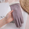 Windproof Embroidered Winter Warm Gloves Touch Screen Plush For Women
