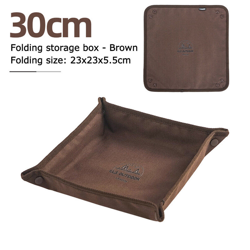Portable Desktop Storage Box Square Multi-function Foldable Plate for Outdoor