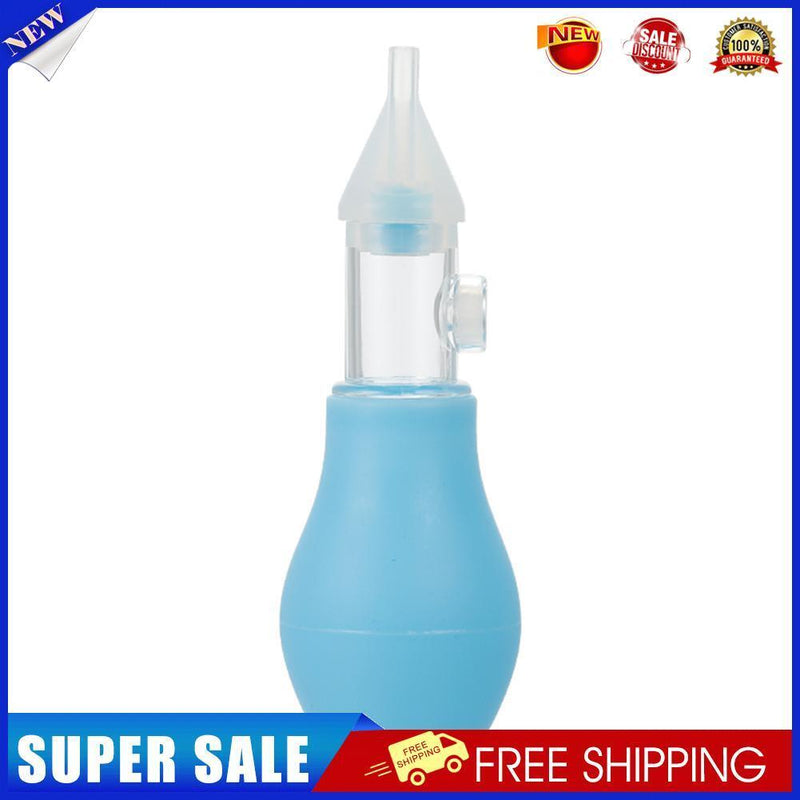 Silicone Baby Nose Cleaner Vacuum Sucker Infant Kids Nasal Aspirator (Blue)
