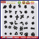 18 Pairs Fashion Plastic Ear Stud Earring Sets Simple Jewelry (Black)