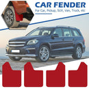 4pcs/set Red Splash Guard Mud Flaps Universal Car Pickup SUV Fender Mudguards