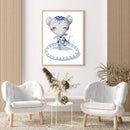 Partial Embroidery Stamped Porcelain Zodiac Mouse 14CT DIY Cross Stitch Kit Gift