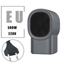 500W Electric Heater Mini Desktop Warmer Machine for Home Office (Grey EU) Newly