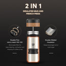 Steel Self-Lock Tea Maker Espresso Coffee 320ML French Press Coffee Maker
