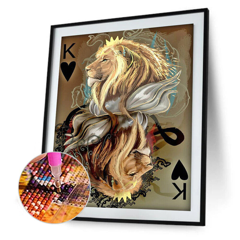 5D Diamond Painting Kit Forest King Lion Full Round Drill DIY Mosaic Rhinestone