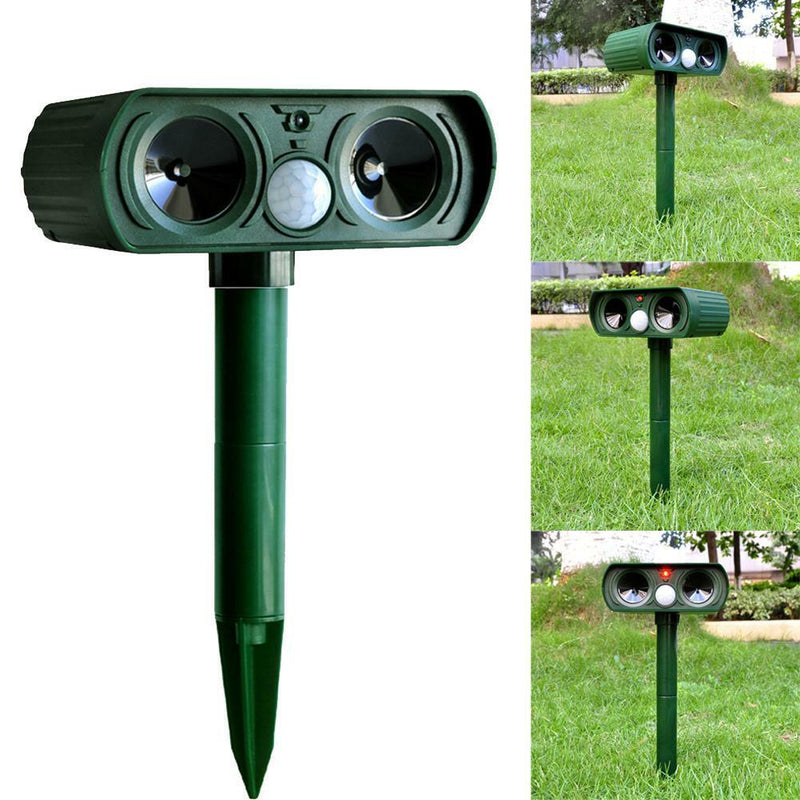 Ultrasonic Solar Garden Deterrent Repeller Animal Bird Cat Scarer Pest Fox Dog