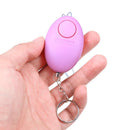 Egg Shaped Panic Rape Attack Safety Security Personal Alarm Keyring (Pink)