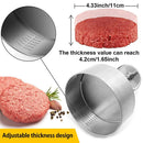 Grill Aluminum Non-Stick Burger Press Round Shape Hamburger Press Patty Maker