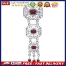 Women Retro Hollow Geometric Shape Rhinestone Imitation Gem Brooch(1)