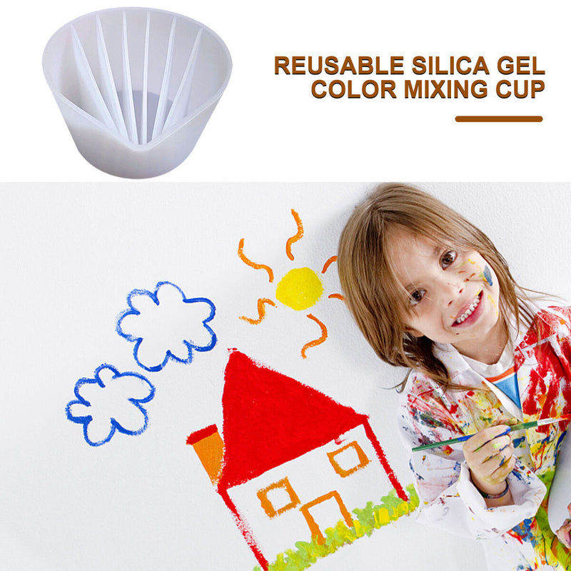 Split Color Mixing Cups for Paints Tools Acrylic Painting Pouring Multi Channel