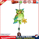 Owl Wind Chimes Outdoor Crafts Metal Glass Painted Bell Hanging Pendants Newly