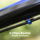 5pcs Bike Bicycle Cycle C-Clips Buckles Pants Brake Line Gear Cable (Blue)