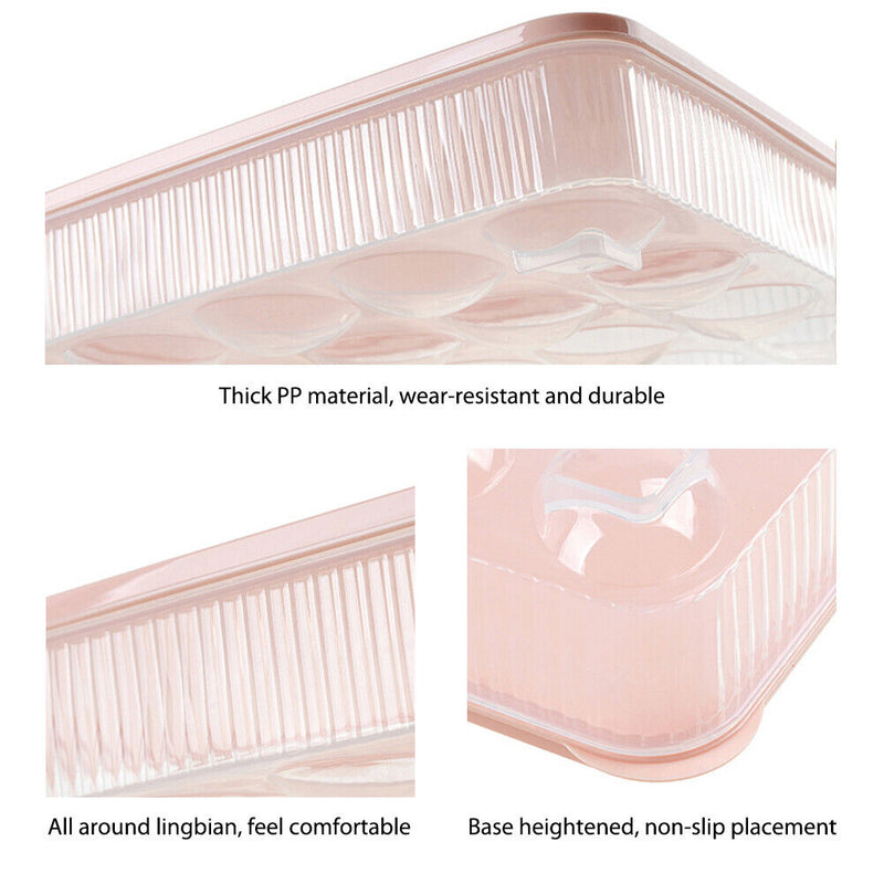 Refrigerator Egg Storage Box Fresh Keeping Egg Tray Holder Organizer for Kitchen