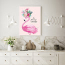 Frameless Painting By Numbers Art Flamingos Words DIY Digital Painting On Canvas