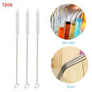Reusable Metal Drinking Straw Cleaner Brush Test Tube Bottle Cleaning Tool Newly