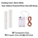 USB LED Photo Clips Lamp Garland Battery for Xmas Wedding Party Star Light Decor