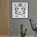 5D Diamond Painting Kit White Tiger Full Round Drill DIY Decorative Rhinestone