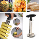 Stainless Steel Pineapple Peeler Slicer Fruit Corer Kitchen Tools (Black)
