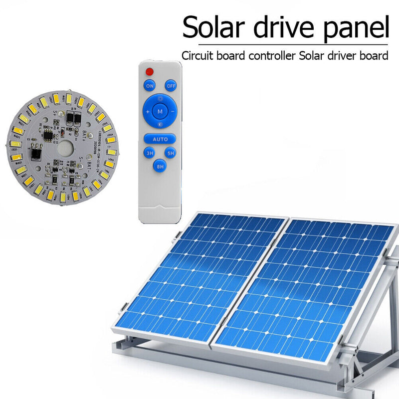12W Remote LED Control Panel Round Solar Ceiling Lighting Circular Lamp Board