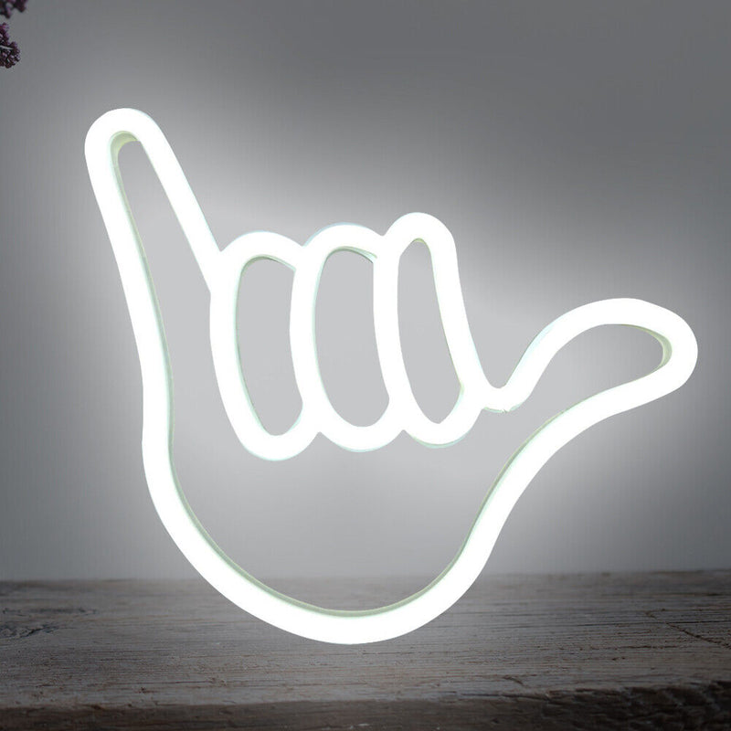 Finger LED Neon Lights Party Walls Hanging Neon Sign Night Lamp Home Decoration