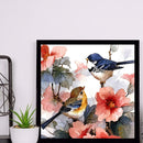 Flowers Birds DIY Full Drill Round Diamond Painting Mosaic Kit Home Decor