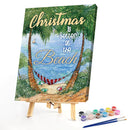 DIY Handmade Digital Picture Seaside Christmas Frameless Oil Painting By Number