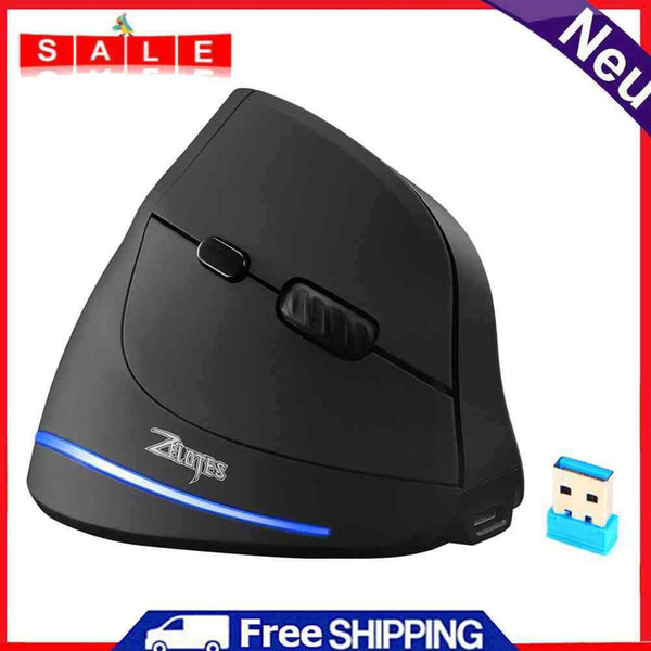 ZEALOTES F-35 Rechargeable Wireless Mice 3 Gears 2400DPI Upright Ergonomic Mouse