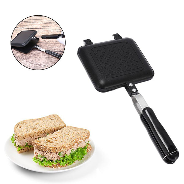Waffle Pancake Foldable Grill Non-Stick Sandwich Pan Double-Sided Frying Pan