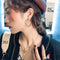 Zircon Big Circle Drop Dangle Stud Crystal Round Hoop Earrings Round Shape