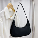 Fashion Women Pure Color Underarm Hobos Bags Top-handle Handbag (Black)