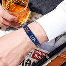 British Union Jack Bracelet Flag Mens Ladies Stretch Jubilee Party Platinum A0K0