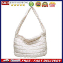Large Capacity Shoulder Bag Solid Lattice Color Handbag Women Eiderdown Satchels