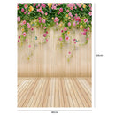 Wooden Planks Flower Photography Background Cloth Backdrop Decor (0.4X0.6m)