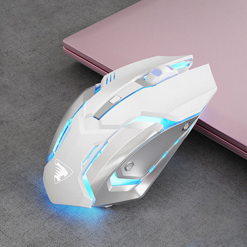 G304 1600dpi Wireless Rechargeable Mouse 2.4G 600Mah Game USB Mouse (White)