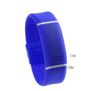 Men Women Electronic LED Display Sports Plastic Digital Wrist Watch(Blue)
