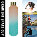 1000ml Water Bottle Frosted Outdoor Sports Drinking Kettle (Orange Green)