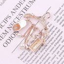 Cute Badges Pendants Fashion Women Pins Enamel Brooch Hanger Brooches Pink