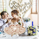 Double Heart shape Wedding guest book Decoration Rustic  Reception Table.