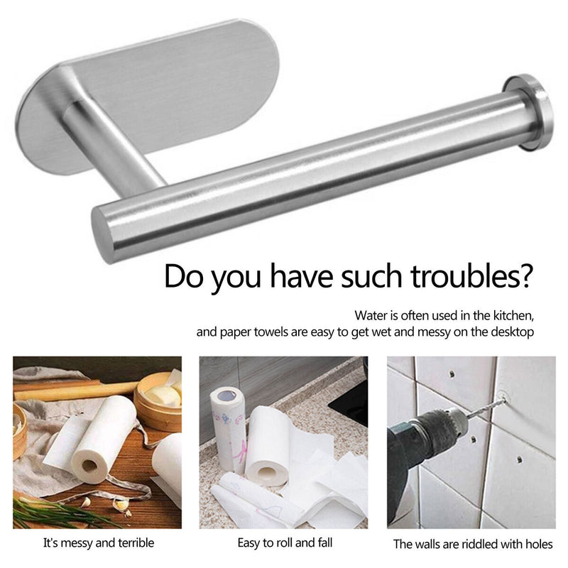 Toilet Paper Holder Adhesive Bathroom Tissue Holder Paper Roll Wall Stand Newly