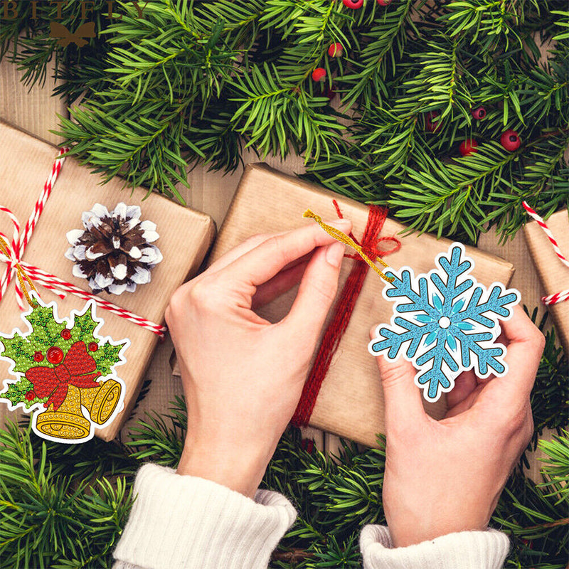 DIY Diamond Special Shape One-sided Hanging Christmas Ornament Prop (GS07) Newly