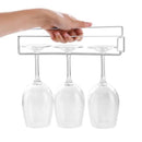 Home Wine Glass Holder Cabinet Stemware Organizer Rack Kitchen Tool (White)