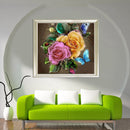 5D DIY Round Drill Diamond Painting Flowers Cross Stitch Embroidery Kit Newly